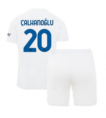Inter Milan Hakan Calhanoglu #20 Borta Kläder Barn 2023-24 Kortärmad (+ Korta byxor)